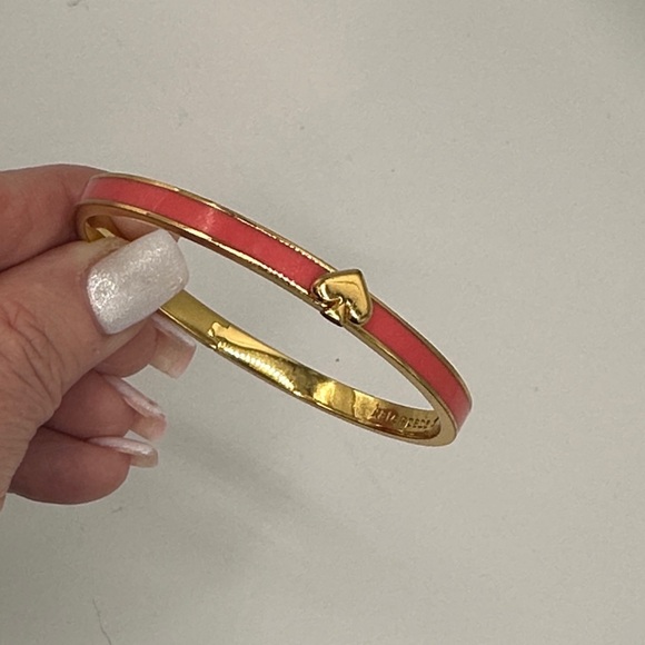 Kate Spade Coral and Gold Spade Bracelet - Picture 4 of 7
